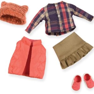 ZESTAW UBRANEK dla lalki 15 cm stylizacja z kamizelką Close to Nature