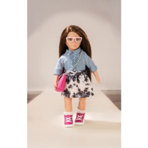 ZESTAW UBRANEK dla lalki 15 cm stylizacja z koszulą jeans Glam Gal