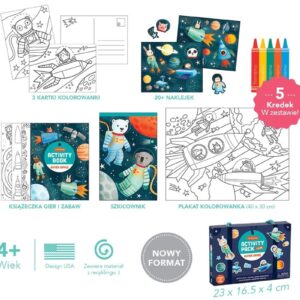 KOSMOS zestaw kreatywny z kolorowanką i naklejkami