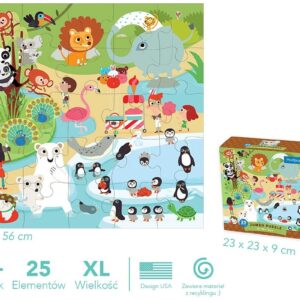 W ZOO tekturowe puzzle podłogowe jumbo 25 el.