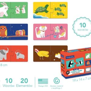 ZWIERZĘTA I ICH DZIECI tekturowe puzzle do pary