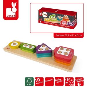 RYBKI drewniany sorter kształty i kolory