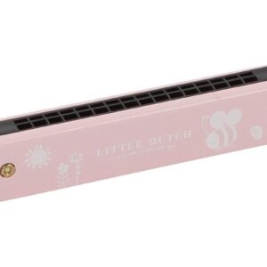 RÓŻOWA HARMONIJKA drewniany instrument