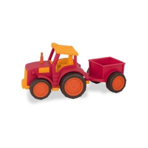 CZERWONY TRAKTOR duży pojazd z przyczepką