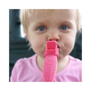 RÓŻOWA CIĘŻARÓWKA silikonowa łyżeczka do karmienia