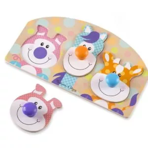 FARMA drewniana układanka z uchwytami