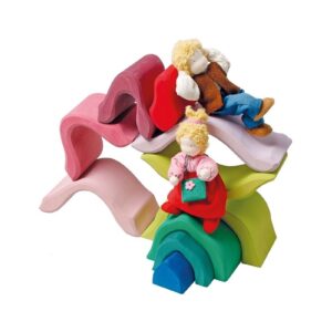 KWIATEK drewniane klocki 9 szt.