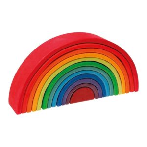 KOLOROWA TĘCZA drewniane klocki 12 szt.