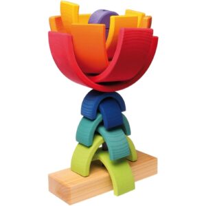 KOLOROWA WIEŻA drewniana układanka