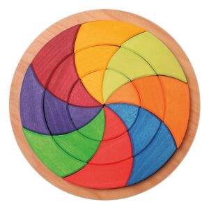 KOŁO GOETHE'EGO drewniana układanka na podstawce 24 el.