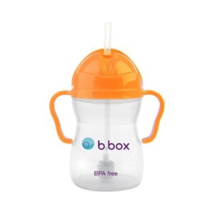 POMARAŃCZOWY NEON kubek niekapek ze słomką 240 ml