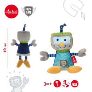 ROBOT pluszowa grzechotka przytulanka Papa&Me