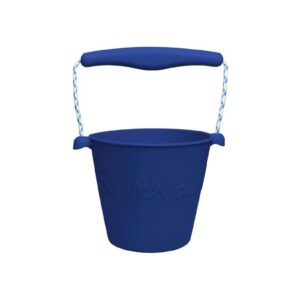 GRANATOWE zwijane wiaderko silikonowe