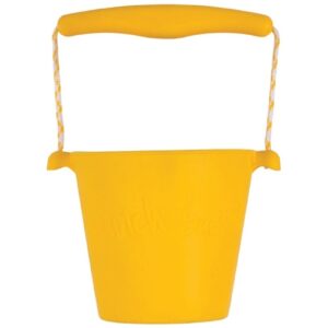 ŻÓŁTE zwijane wiaderko silikonowe