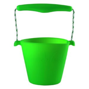 ZIELONE zwijane wiaderko silikonowe