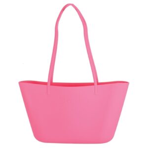 RÓŻOWA TOREBKA PLAŻOWA silikonowa