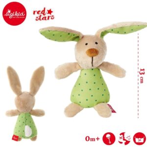 ZAJĄCZEK mini grzechotka Red Stars