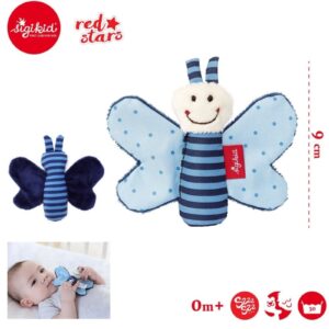 NIEBIESKI MOTYLEK mini szeleścik Red Stars