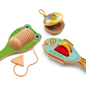 DREWNIANE INSTRUMENTY zestaw 3 szt. ANIMAMBO