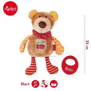 POMARAŃCZOWY MIŚ przytulanka z pozytywką Zabawki muzyczne