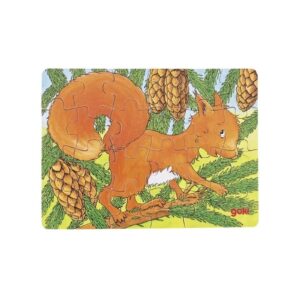 WIEWIÓRKA drewniane puzzle 24 el.