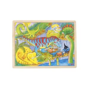 DINOZAURY drewniane puzzle 48 el.