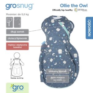 ŚPIWOREK otulacz Gro snug Ollie the Owl Cosy