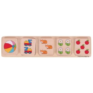 CYFERKI drewniana układanka nauka liczenia