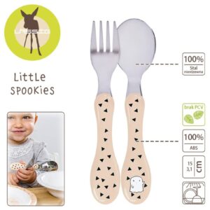 BRZOSKWINIOWE sztućce ze stali nierdzewnej Little Spookies