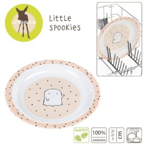 BRZOSKWINIOWY talerzyk z melaminy Little Spookies