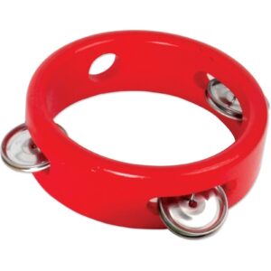 CZERWONY TAMBURYN drewniany instrument