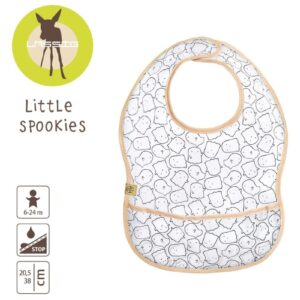 BRZOSKWINIOWY śliniaczek wodoodporny Little Spookies 6m+