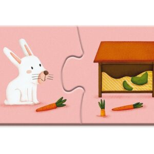 ZWIERZĄTKA I ICH DOMKI tekturowe puzzle duo 20 el.