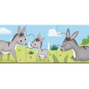 ZWIERZĄTKA I ICH DZIECI tekturowe puzzle trio 30 el.