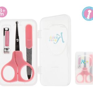 RÓŻOWY zestaw do manicure dla niemowląt