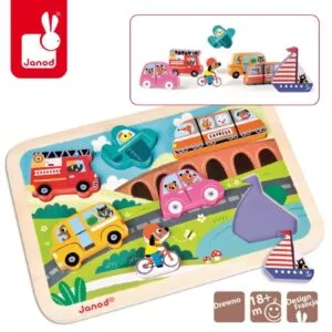 POJAZDY układanka drewniana 3D