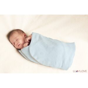 NIEBIESKI kocyk bambusowy SuperRRO newborn