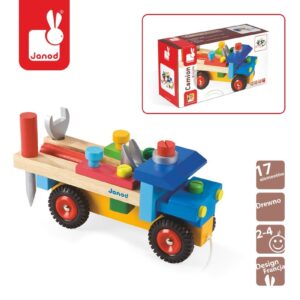 DREWNIANA CIĘŻARÓWKA do złożenia 17 el.