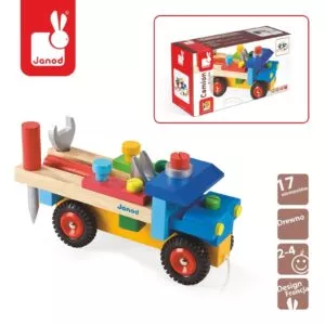 DREWNIANA CIĘŻARÓWKA do złożenia 17 el.