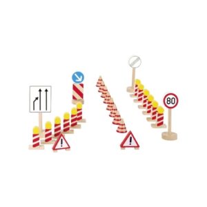 ROBOTY DROGOWE drewniane znaki 26 szt.