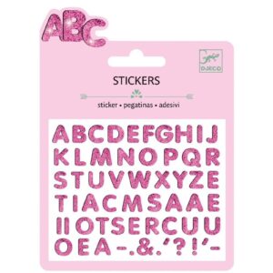 LITERKI brokatowe naklejki