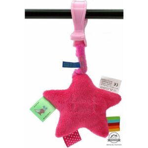 RÓŻOWA zawieszka wibrująca z metkami STARS