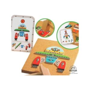 RAKIETY kolorowa przybijanka z młoteczkiem