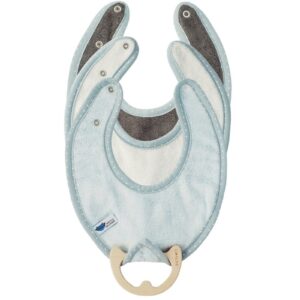 BLUE zestaw śliniaków z gryzakiem SuperRRO Baby eco