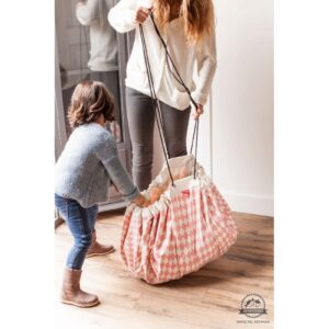 RÓŻOWE ROMBY worek na zabawki