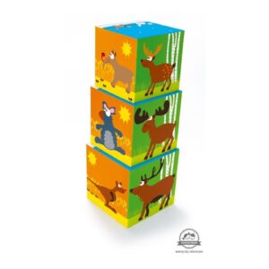 ZWIERZĘTA ŚWIATA piramida z pudełek