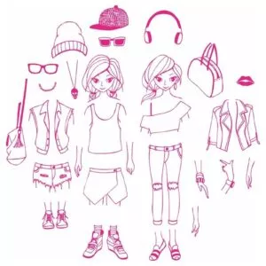 PROJEKTANTKA MODY stempelki z tuszem zmywalnym