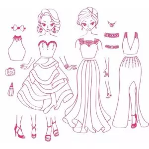 SUKNIE stempelki z tuszem zmywalnym