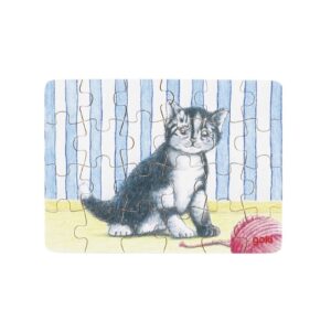 KOTEK drewniane puzzle 24 el.