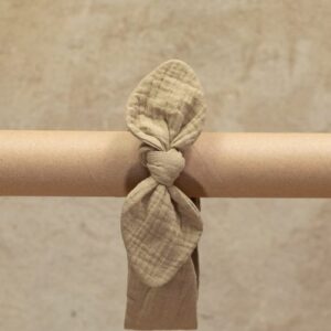 Opaska na głowę muślinowa | 9-24 mc | beżowa